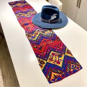 Western aztec Silk w boho equestrian country vibe